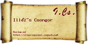 Illés Csongor névjegykártya