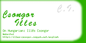 csongor illes business card