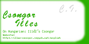 csongor illes business card